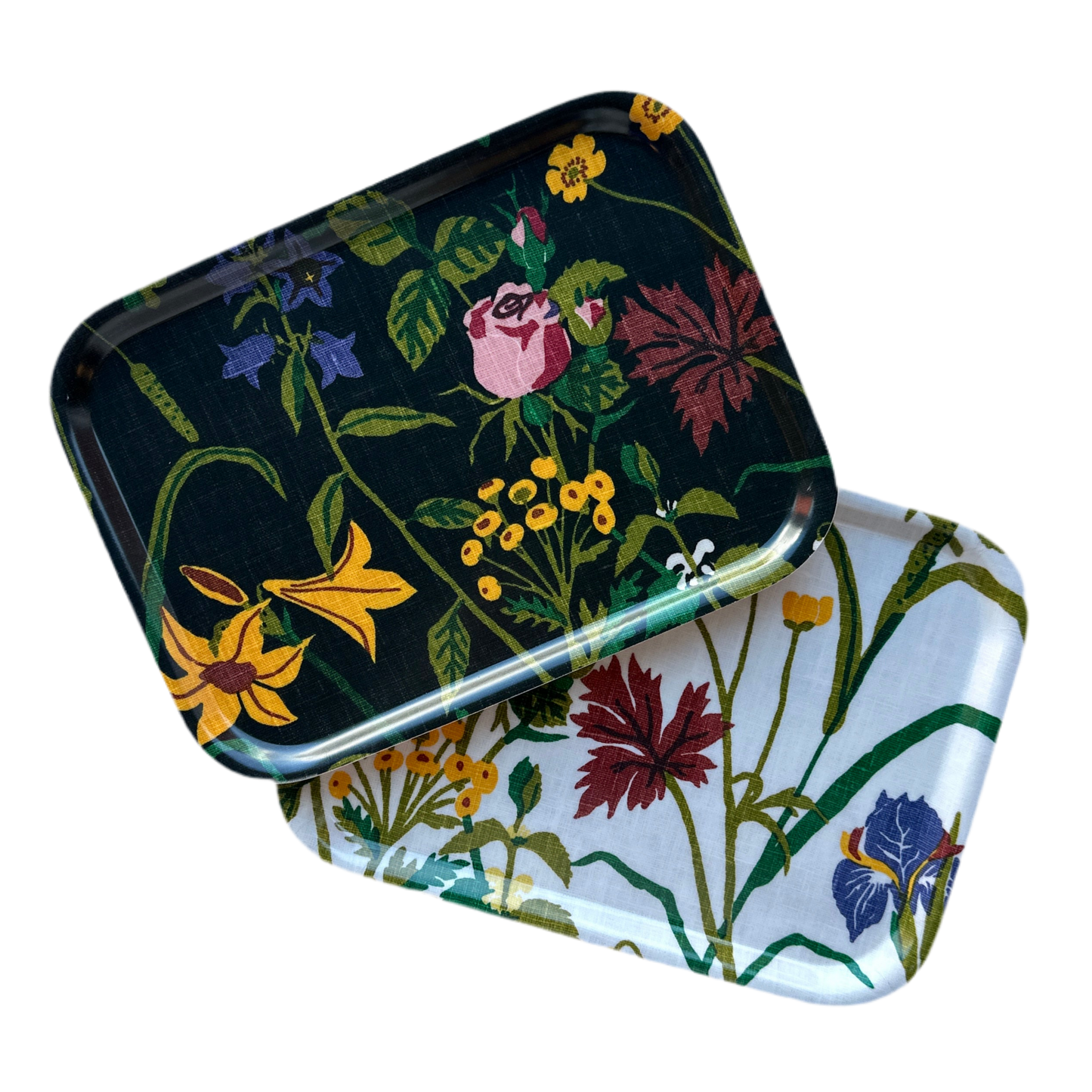 Frukostbricka Ros och Lilja, svart