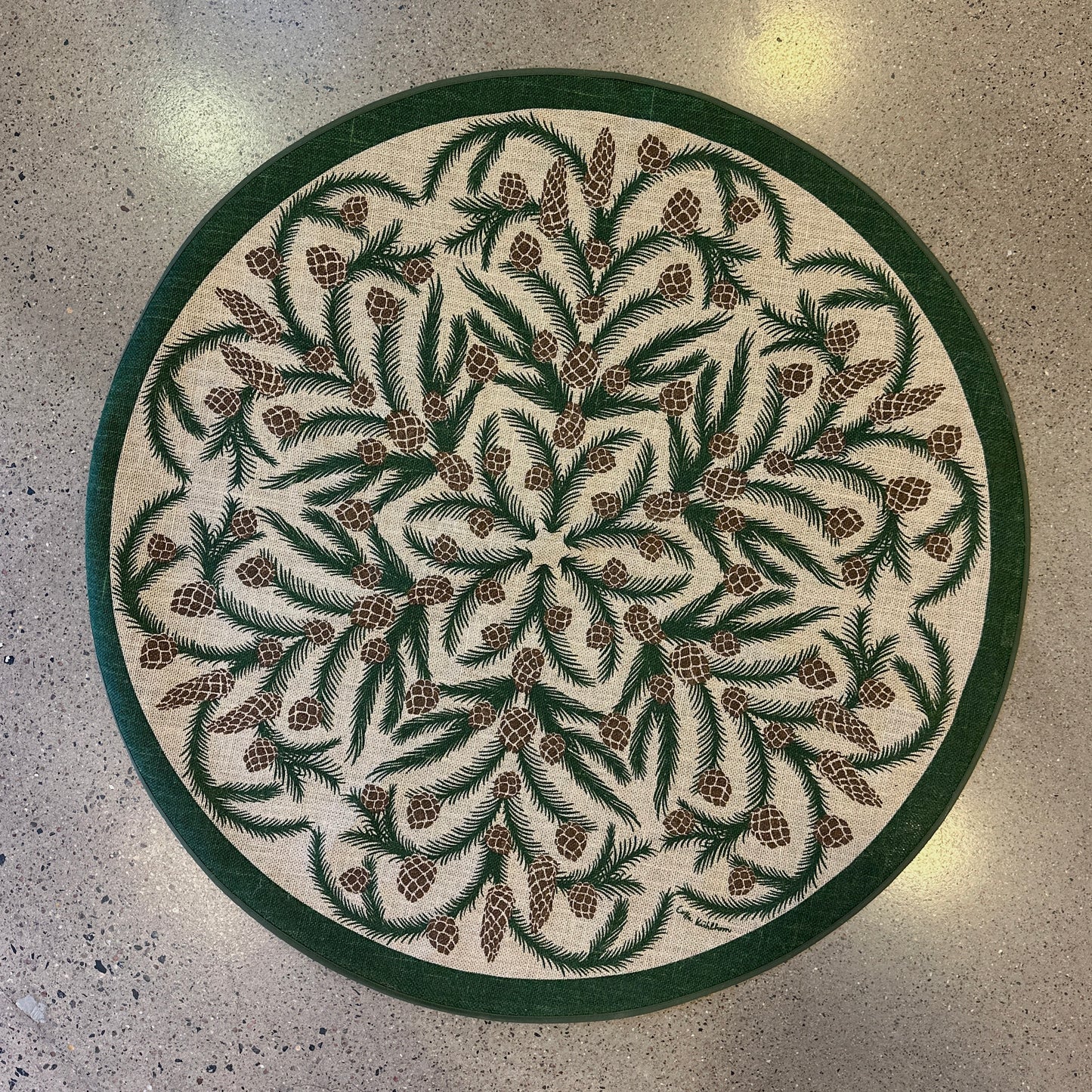 Julgransmatta Jute Grön - Kottegirlang