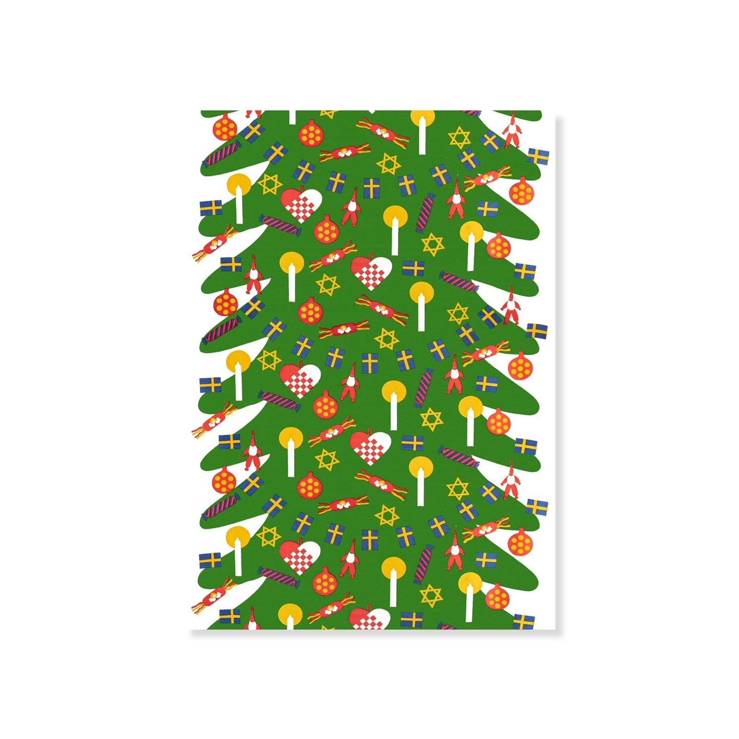 6-Pack dubbla vykort Julegran