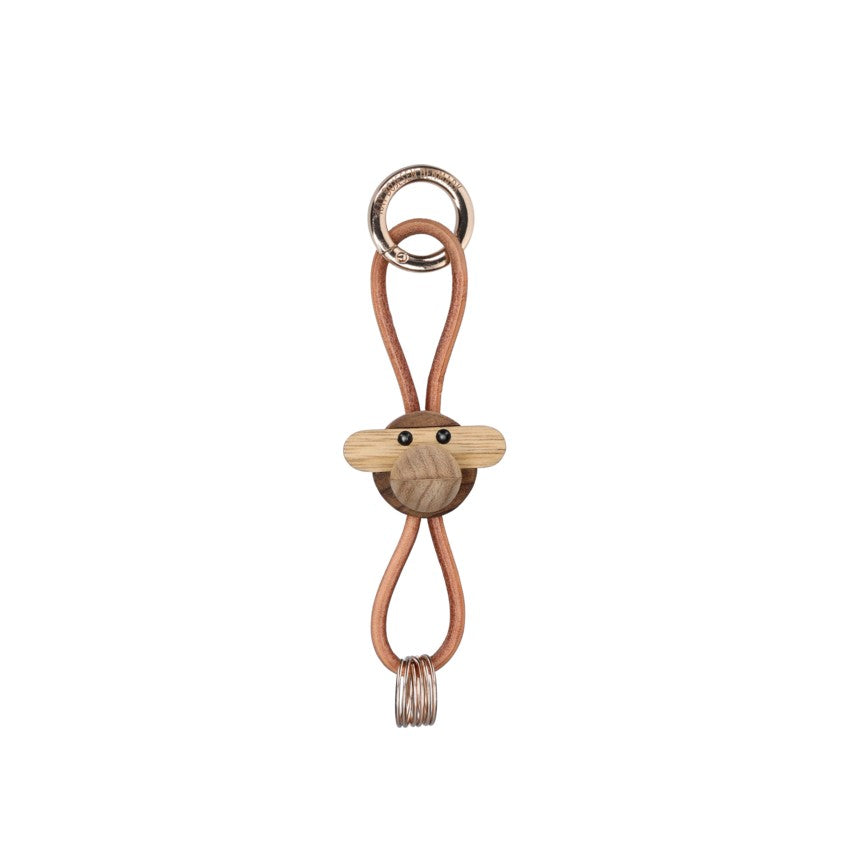 Nyckelring Apa Teak/limba