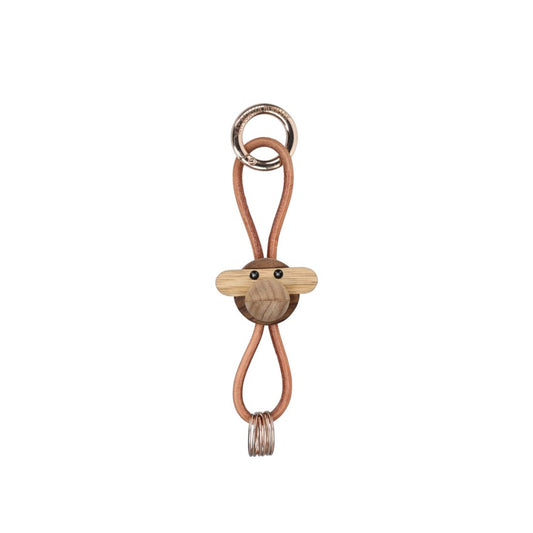 Nyckelring Apa Teak/limba