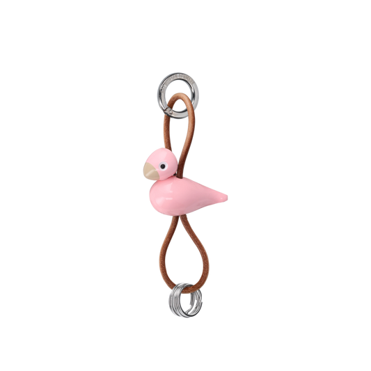 Nyckelring sångfågel - rosa