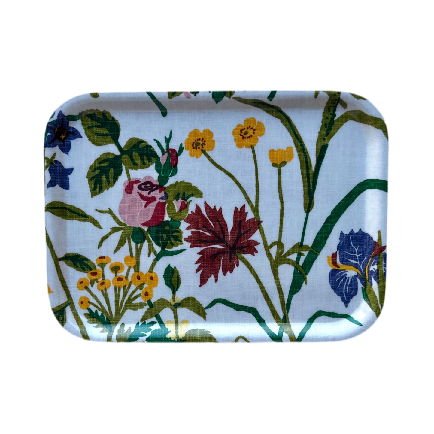 Frukostbricka Ros och Lilja, vit