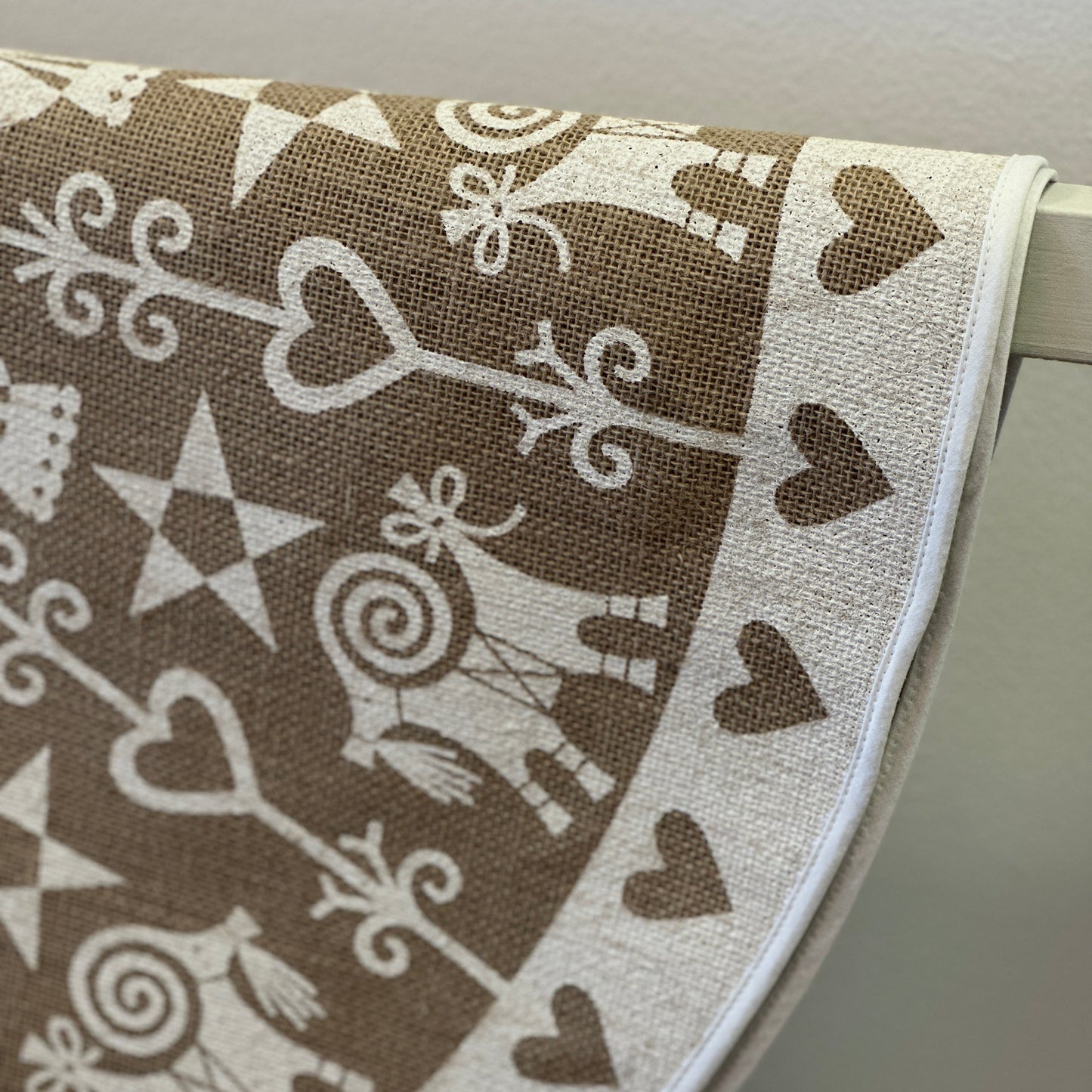 Julgransmatta Jute Vit - Mammas jul