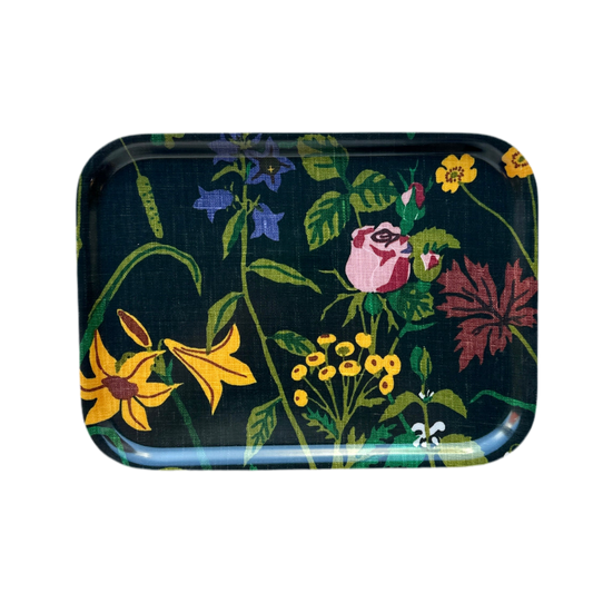 Frukostbricka Ros och Lilja, svart