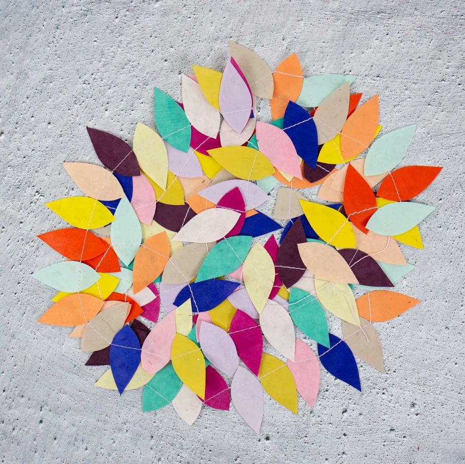 Girlang spring garden