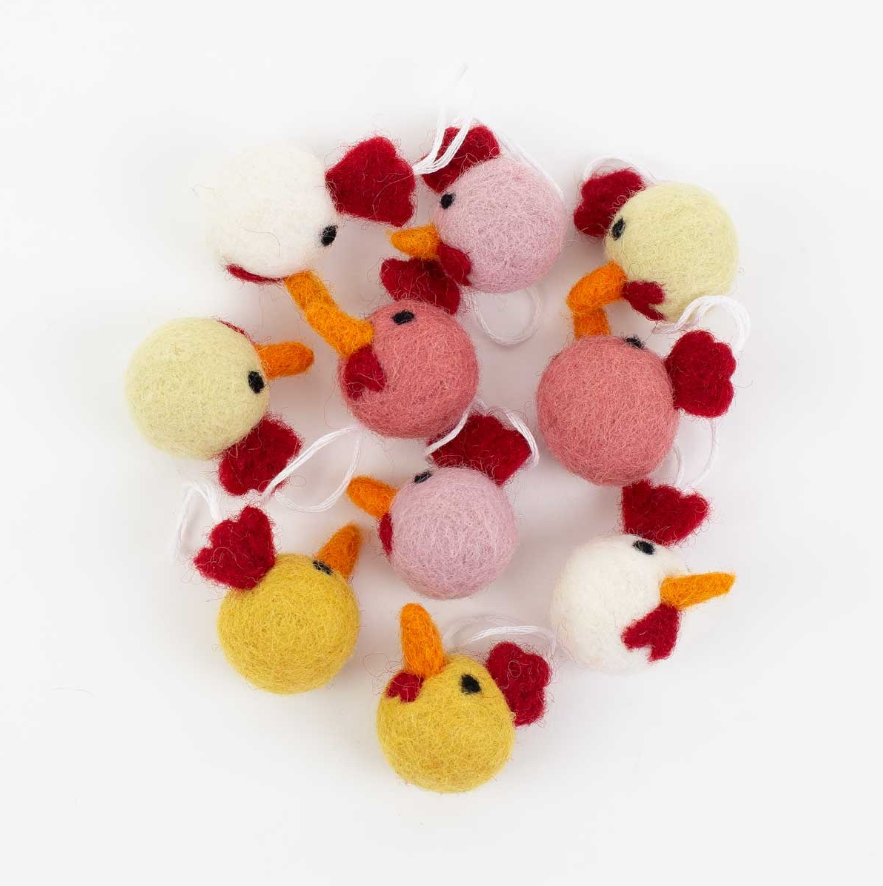 Höna mini påskhänge 10-pack