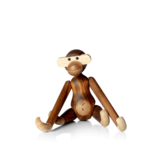 Apa liten rökt Teak/limba