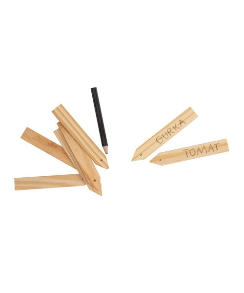 Sticketiketter trä 10-pack