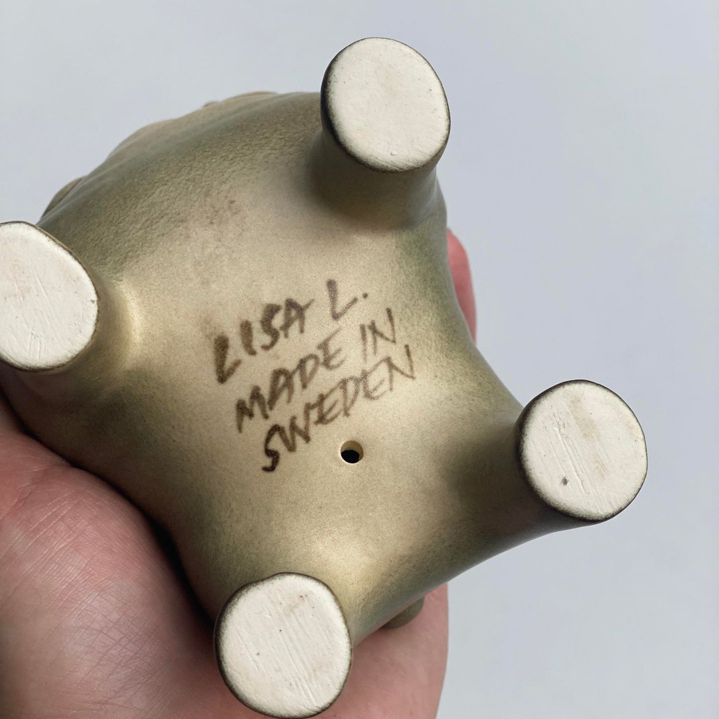 Lisa Larson bulldog grå