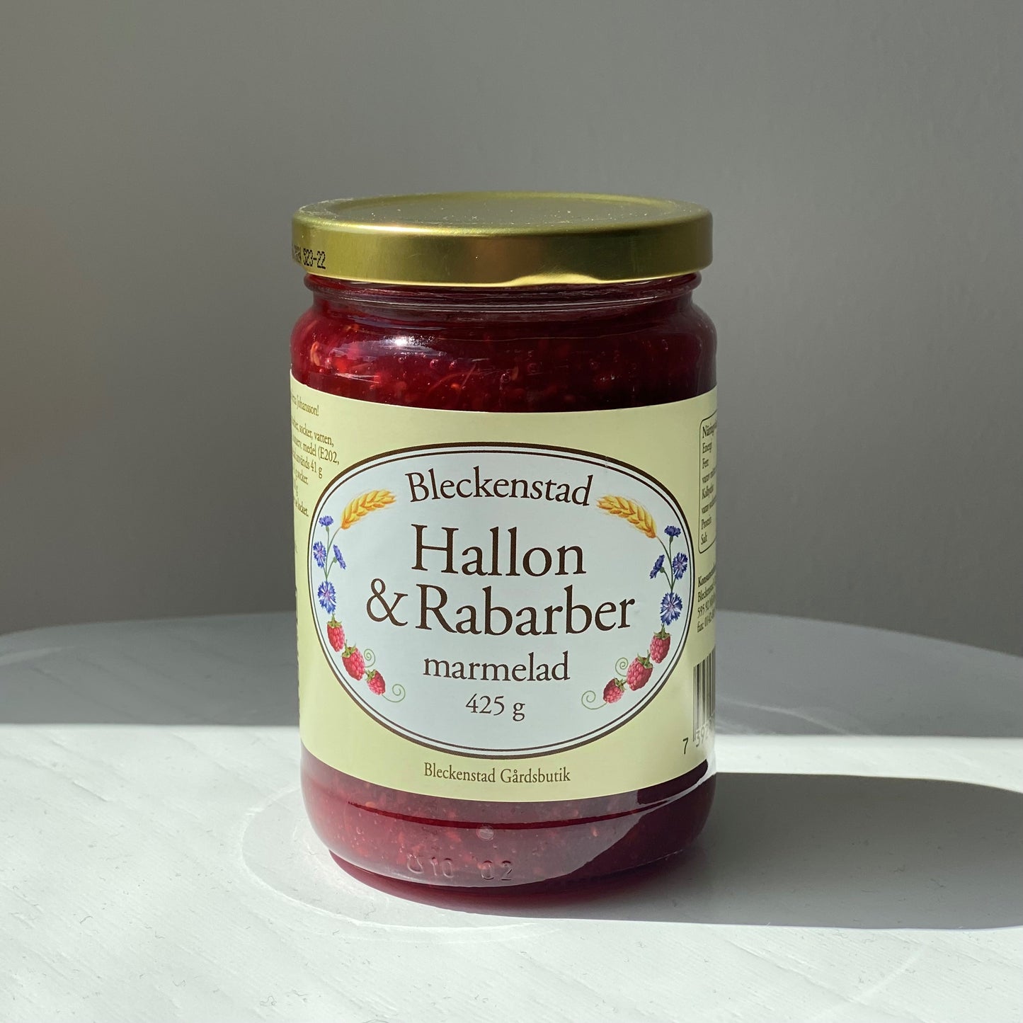 Hallon- och rabarber marmelad